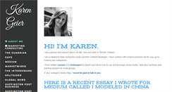 Desktop Screenshot of karengeier.com