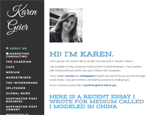 Tablet Screenshot of karengeier.com